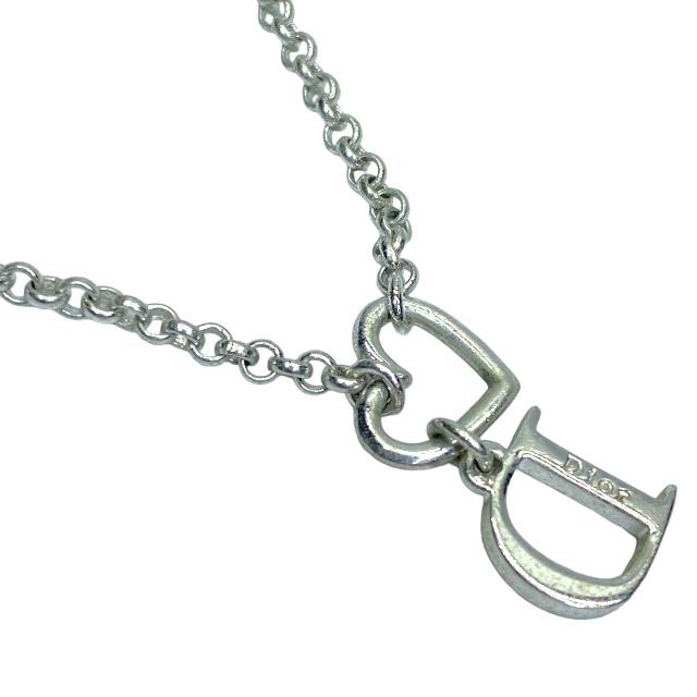 Christian Dior レディース　ネックレス　D ロゴ　ハート　シルバー 希少】Dior クリスチャンディオール ネックレス ハート Dロゴ