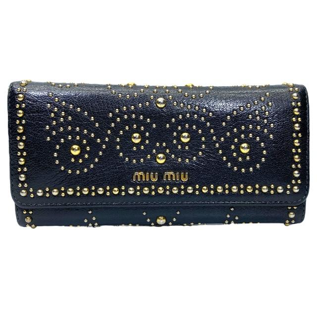 miu miu（ミュウミュウ） 財布 長財布 ロングウォレット 二つ折り財布