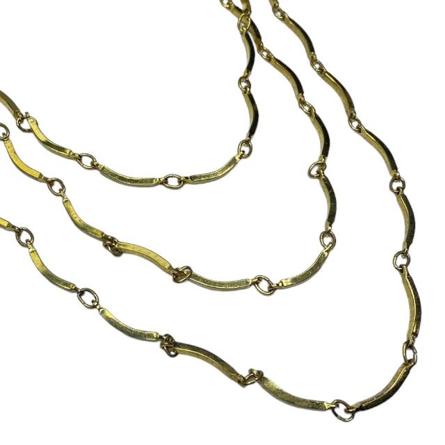 美品 イヴサンローラン ネックレス ゴールド 3連 Y2K ヴィンテージ 美品 イヴサンローラン ネックレス ゴールド 3連 Y2K
