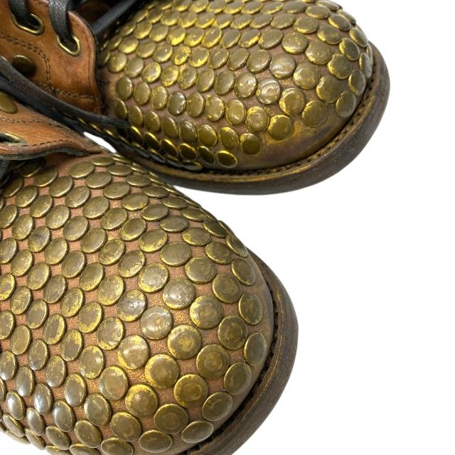 ドルチェ&ガッバーナ CA5390 ドルガバ D&G レースアップブーツ プレーントゥ スタッズ ヴィンテージ加工 DOLCE&GABBANA [サイズ7(約26cm)] DOLCE&GABBANA（ドルチェ & ガッバーナ） CA5390 ドルガバ D&G レース