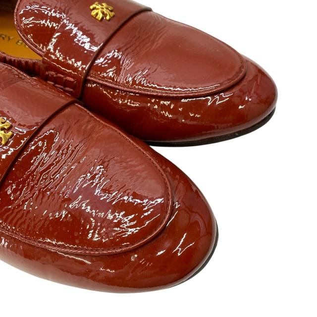 トリーバーチ 87282 バレエ ローファー クラシック ローファー ロゴ バーガンディ パテントレザー TORY BURCH[サイズ7.5(約24.5cm)] TORY BURCH（トリーバーチ） 87282 バレエ ローファー クラシック