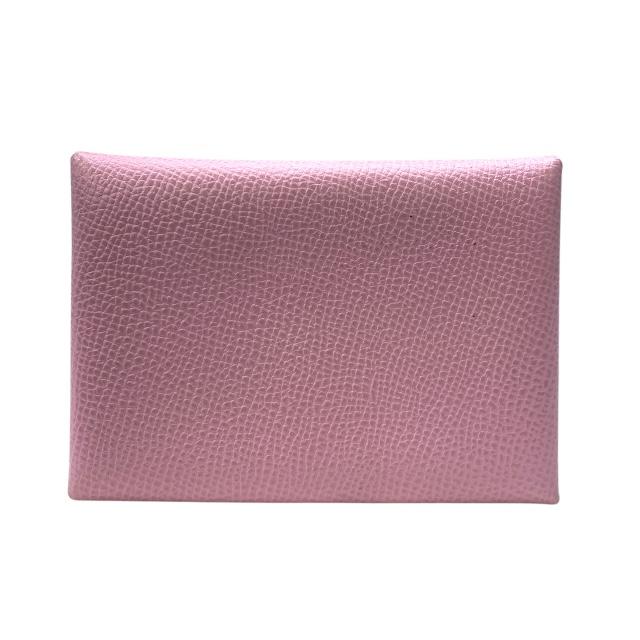 美品 エルメス カルヴィ デュオ エプソン ピンク Z刻印 箱 HERMES エルメス カルヴィ デュオ エプソン カードケース コイン