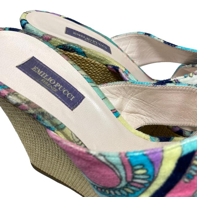 EMILIO PUCCI エミリオ プッチ 773815 ミュール サンダル ウエッジ 