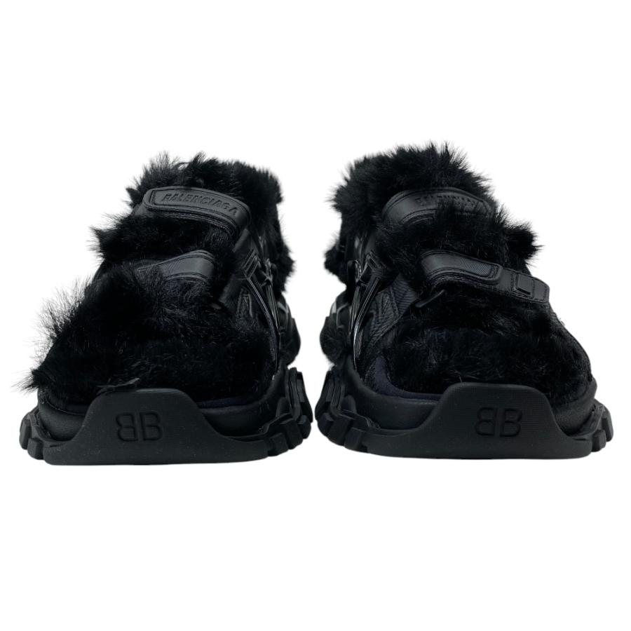 未使用 BALENCIAGA バレンシアガ トラック エコファートリム サンダル 668560 W3CQ3 ラバー フェイクファー ブラック (サイズ35 約22cm) | BALENCIAGA | 01