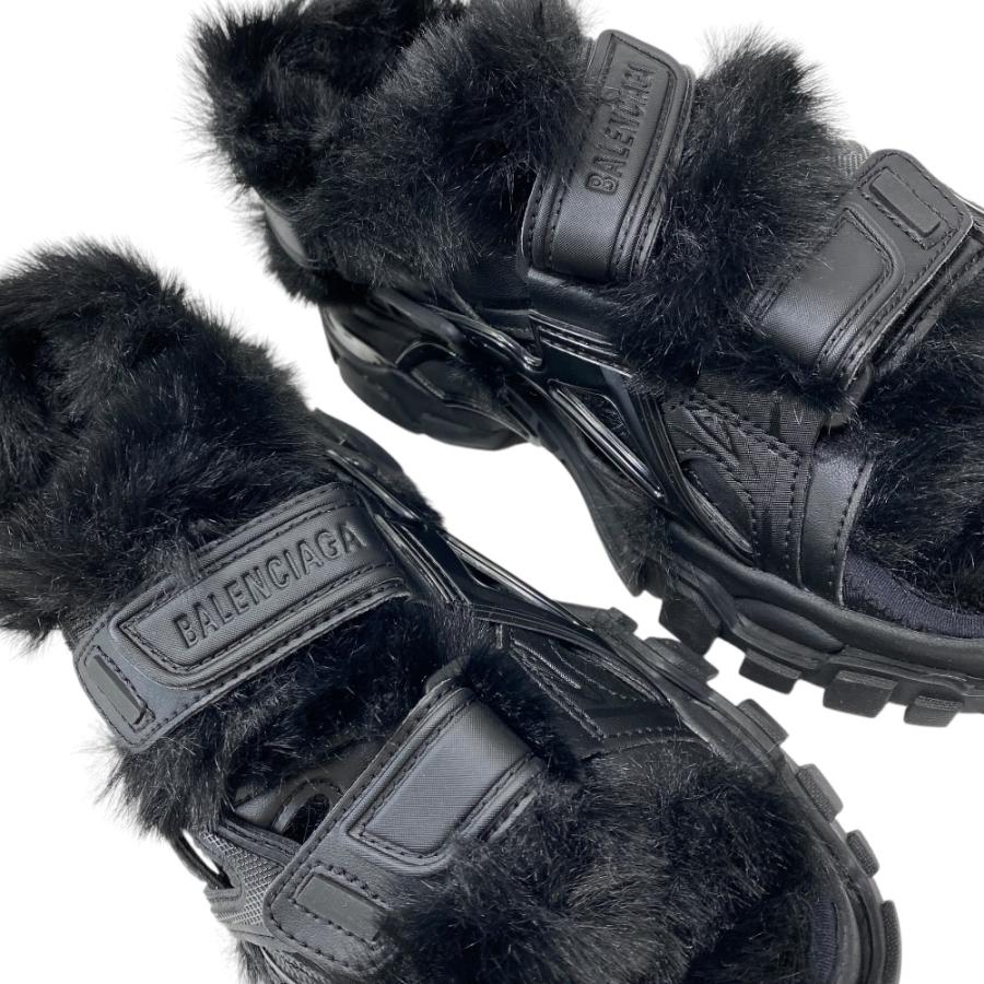 未使用 BALENCIAGA バレンシアガ トラック エコファートリム サンダル 668560 W3CQ3 ラバー フェイクファー ブラック (サイズ35 約22cm) | BALENCIAGA | 05