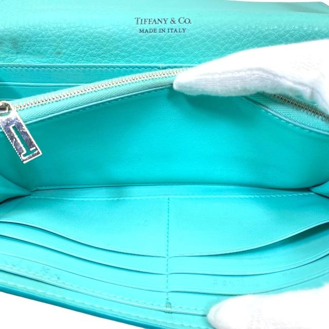 美品✨ Tiffany 長財布 コンチネンタル ティファニーブルー レザー ロゴ TIFFANY ティファニー 長財布 コンチネンタル フラップウォレット