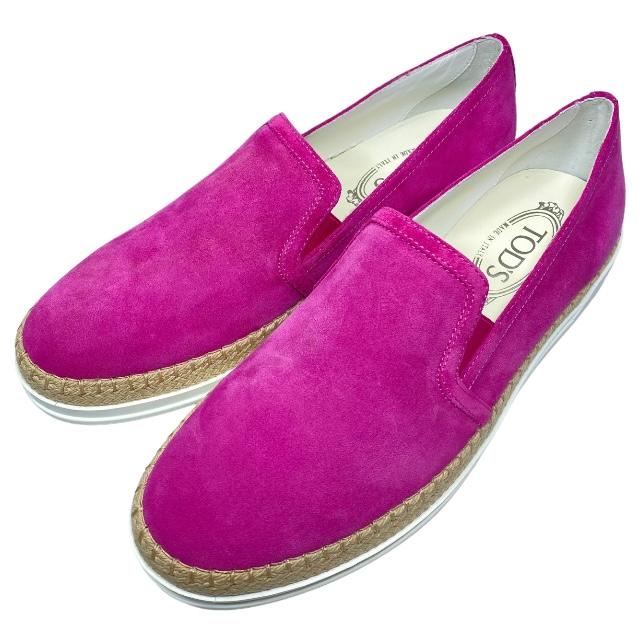 TOD'S】トッズ スリッポン ドライビングシューズ レザー 新品 ピンク