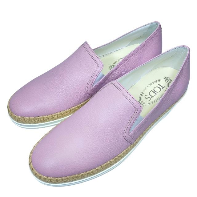 TOD'S】トッズ スリッポン ドライビングシューズ レザー 新品 ピンク