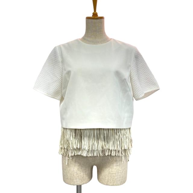 ADORE アドーア Tシャツ 半袖 トップス フリンジ メッシュ