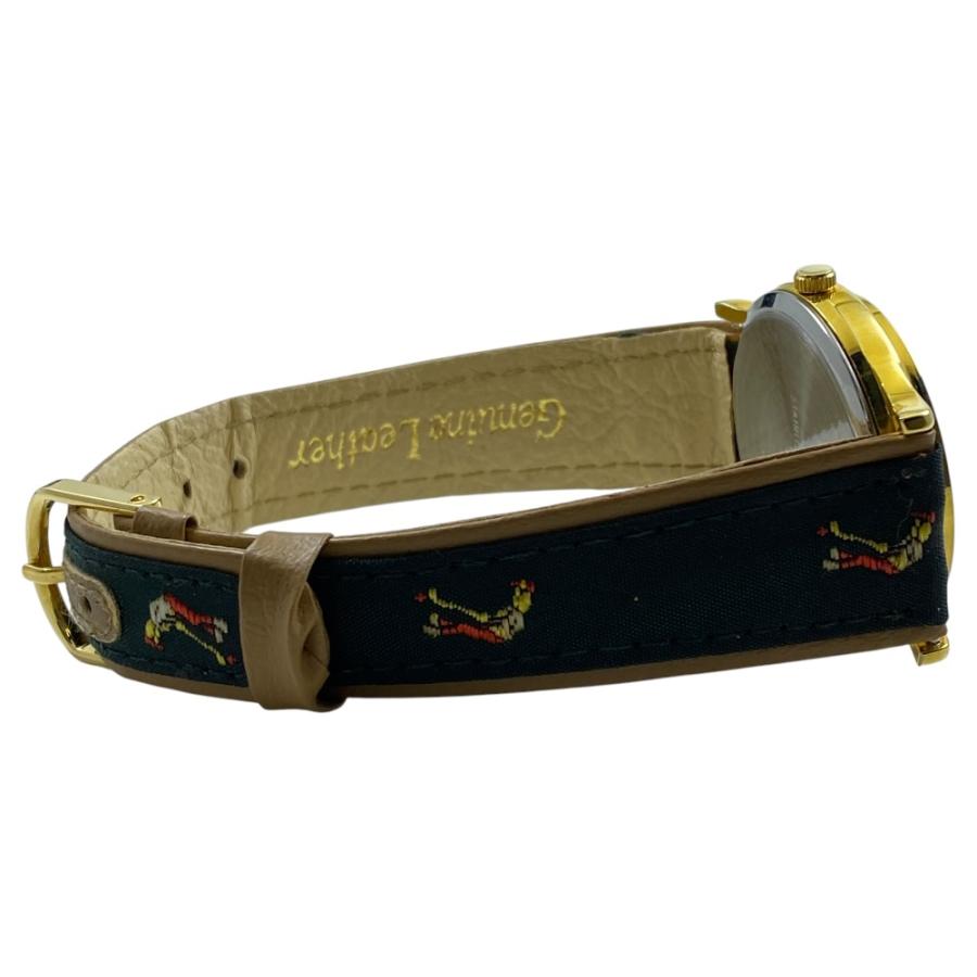 稼働品 CROWN クラウン ヴィンテージ ゴルフモチーフ 腕時計 ゴルフボール ゴールドカラー メタル SS レザー ゴールド グリーン |  | 03