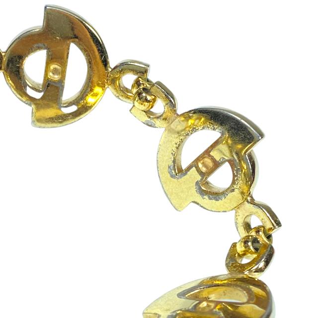 Christian Dior クリスチャン ディオール CDロゴ ラインストーン 連結 