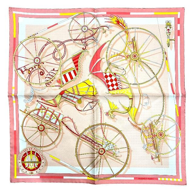 HERMES 【未使用】HERMES エルメス カレ45 プチカレ ハンカチ  