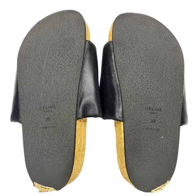 セリーヌ レザー ミュールグレー36サイズ