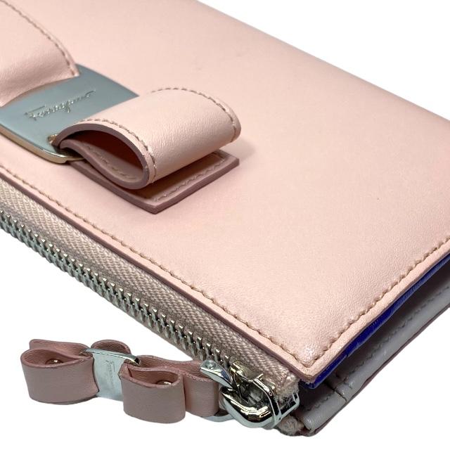 サルバトーレフェラガモ　長財布　ヴァラリボン　キルティング　ピンク Salvatore Ferragamo サルヴァトーレフェラガモ 財布 ヴァラ