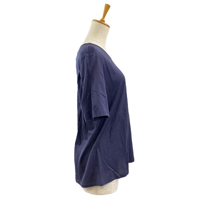 HERMES エルメス トップス カットソー 半袖 Tシャツ ネイビー ロゴ 