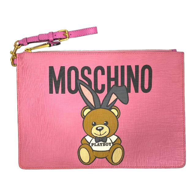美品】 MOSCHINO モスキーノ テディバニー バッグ クラッチポシェット 