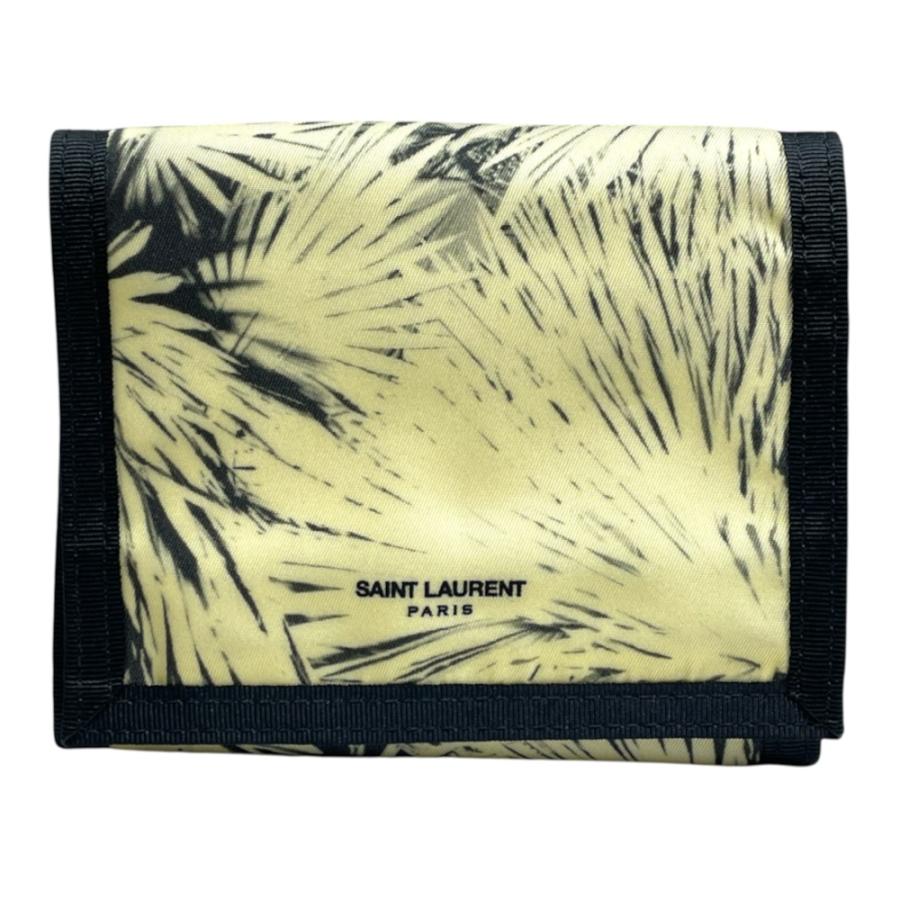 SAINT LAURENT サンローラン 三つ折り 財布 折財布 ヤシの葉 プリント