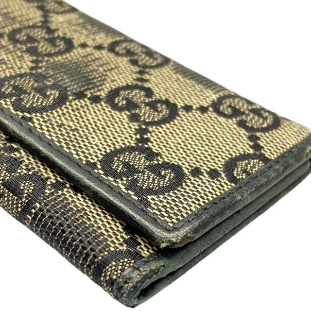 GUCCI（グッチ） 6連 キーケース GGキャンバス レザー ブラック グレー