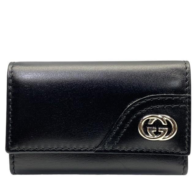 GUCCI（グッチ） 181680 6連 キーケース キーリング レザー ブラック 