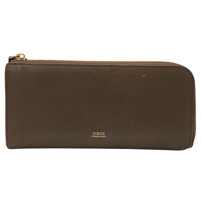 現行 ポーター 109-03818 財布 長財布 ロングウォレット L字ファスナー ジップ  レザー ゴート ベージュ PORTER / PORTER GIRL GEM | PORTER GIRL