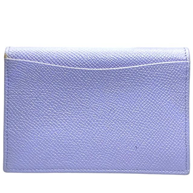美品✨　ブルガリ　カードケース　名刺入れ　メタリック　レザー　パープル BVLGARI ブルガリ カードケース Bulgari 2 30420 287612