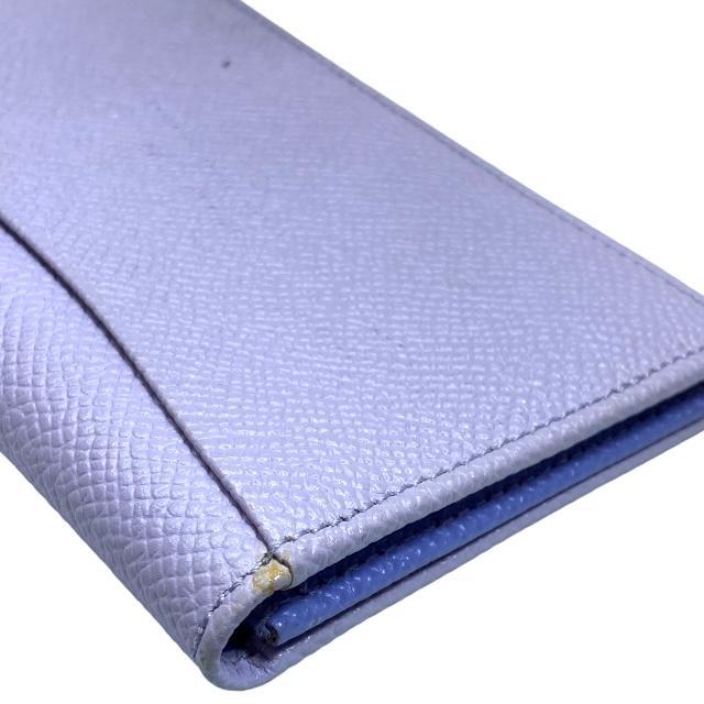 美品✨　ブルガリ　カードケース　名刺入れ　メタリック　レザー　パープル 美品✨ブルガリカードケース名刺入れメタリックレザーパープル
