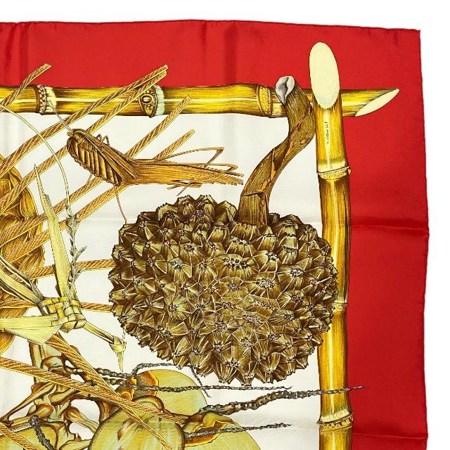 美品 エルメス カレ90 Jardin Creole クレオルの楽園 スカーフ エルメス カレ90 Jardin Creole クレオルの楽園 スカーフ シルク