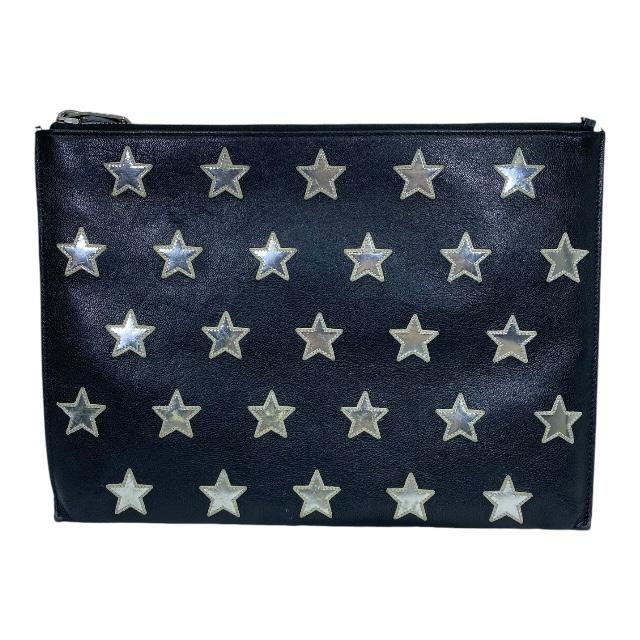 希少デザイン✨サンローラン クラッチバッグ セカンドバッグ スター 星 レザー 正規品SAINT LAURENT スターパッチレザークラッチバック 美品