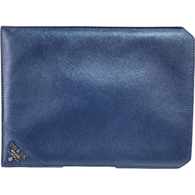 PRADA プラダ iPad mini ケース サフィアーノ 三角プレート レザー ネイビー メンズ レディース シルバー金具  :0910K005:SENSE Yahoo!ショッピング店 - 通販 - Yahoo!ショッピング