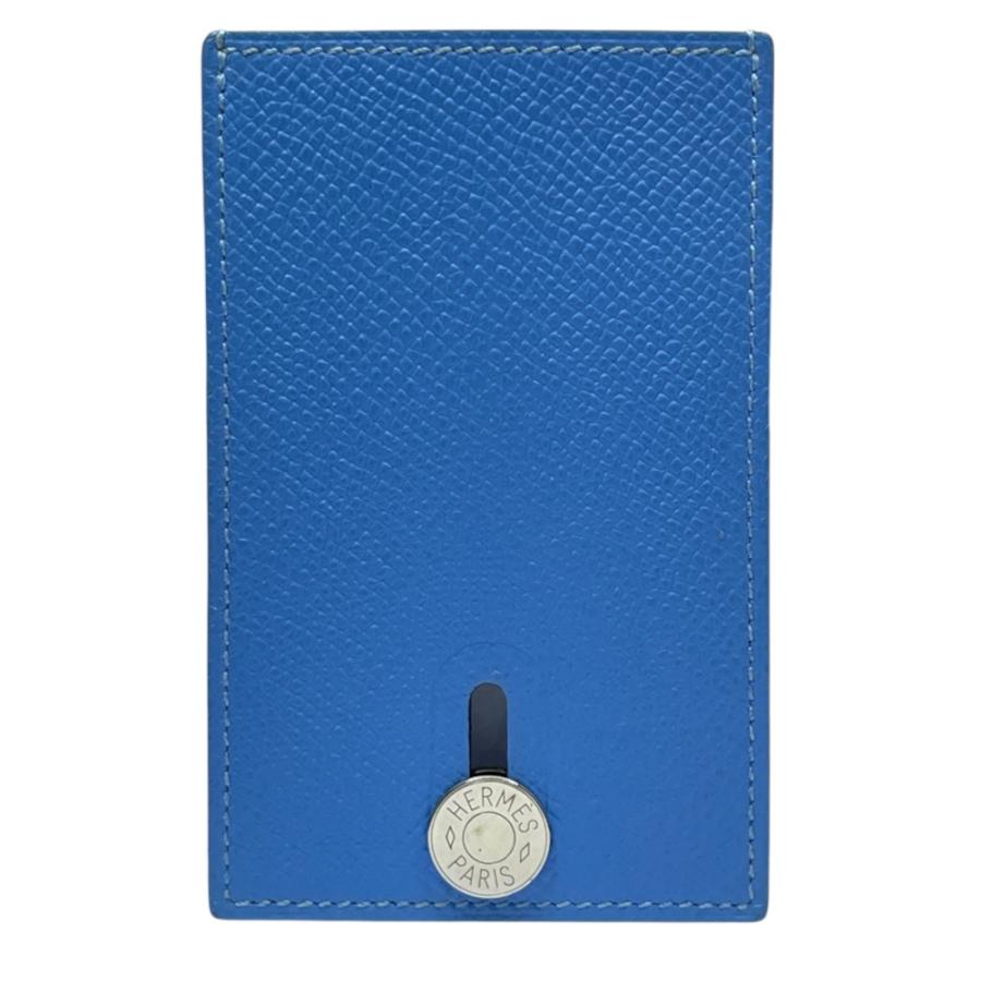 【人気】エルメス　レザー 名刺入れ HERMES（エルメス） ディアボロ カードケース 名刺入れ レザー ブルー