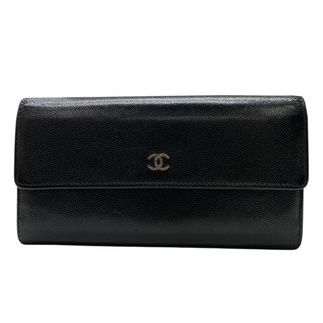 シャネル 財布 セブルガ ブラック ブラック ココマーク 二つ折り長財布 CHANEL（シャネル） セブルガ 二つ折り 長財布 財布 ロングウォレット