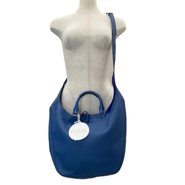 Chloé ネイビー レザー ハンドバッグ Chloe（クロエ） CHC23SS253J2947 2way ハンドバッグ ショルダーバッグ