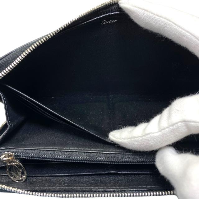 カルティエ ハッピーバースデー ブラックエナメル長財布 美品 カルティエ 長財布 ハッピーバースデイライン 黒 ブラック