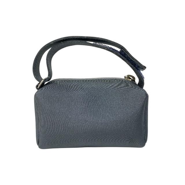 マ*)様 CHANEL シャネル ミニバッグ ポーチ チャコールグレー×ホワイト CHANEL（シャネル） ミニ ポーチ ハンドバッグ ヴィンテージ ナイロン