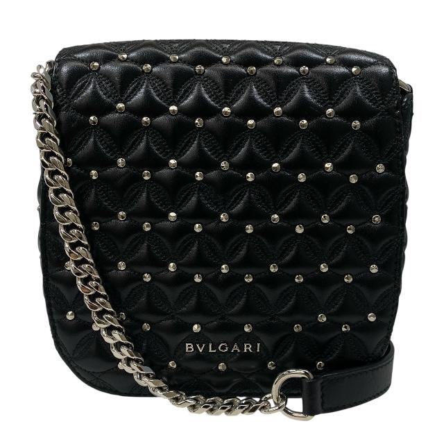 ブルガリ バッグ BVLGARI ディーヴァ ドリーム レザー チェーンショルダーバッグ ブラック/モカ【中古】 ブルガリ BVLGARI ディーヴァドリーム 斜めがけバッグ 斜め掛け