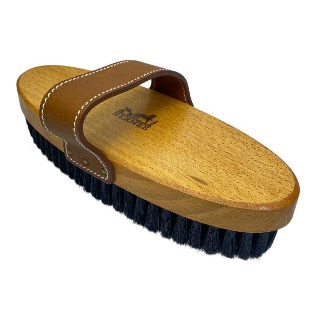 HERMES エルメス ブラシ (馬具) アクセサリー 小物 ロゴ ブラウン系