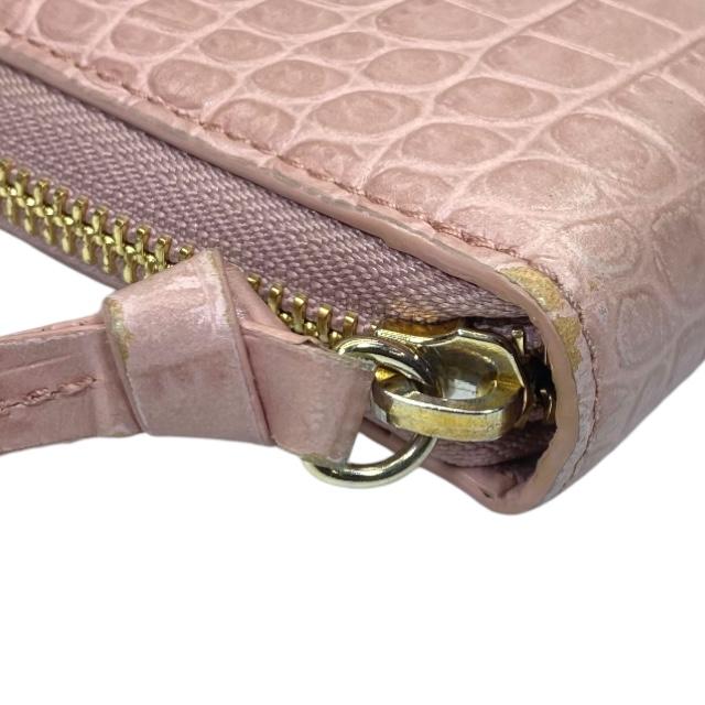 JIMMY CHOO ジミーチュウ　ラウンドファスナー　長財布　クロコダイル型押 新品同様‼️ ジミーチュウ 財布 長財布 クロコ スター ラウンド
