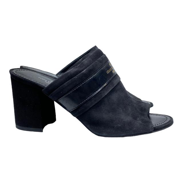 LOUIS VUITTON　ブラックモノグラム　オープントゥミュール　サンダル LOUIS VUITTON ルイ ヴィトン BR1117 サンダル ミュール