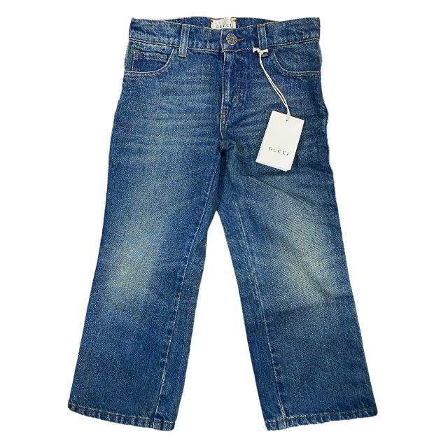 未使用】GUCCI グッチ パンツ ジーンズ ズボン キッズ 子供服 デニム 