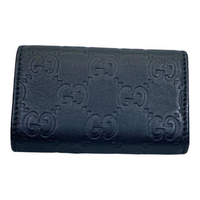 GUCCI 138093グッチキーケース レザー 黒 6連 GUCCI グッチ 138093 グッチシマ 6連 キーケース 小物 レザー