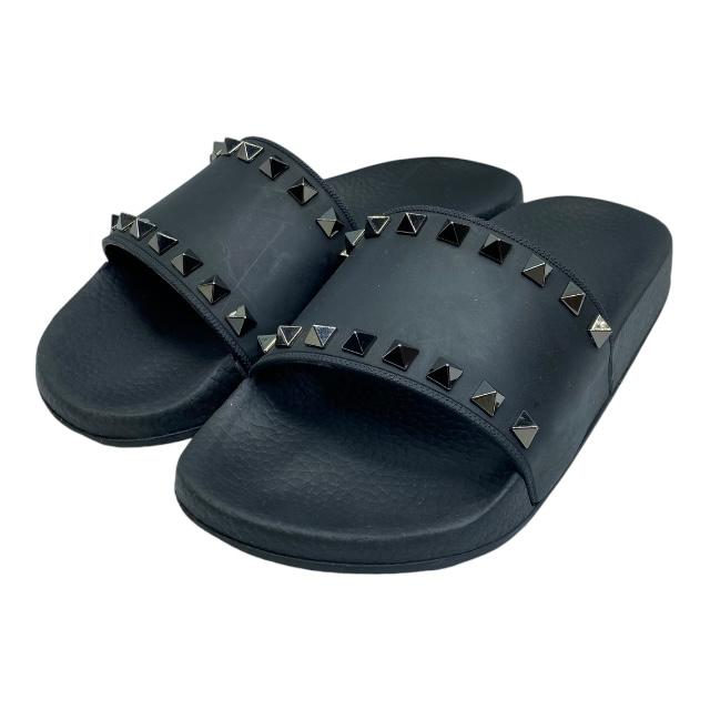 VALENTINO ロックスタッズ 厚底サンダル 黒 35 約22cm