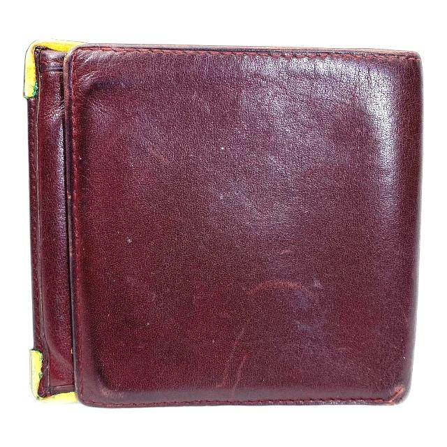 Cartier マストライン 二つ折り財布 ボルドー コンパクトウォレット Cartier - Cartier カルティエ マストライン 2つ折り財布