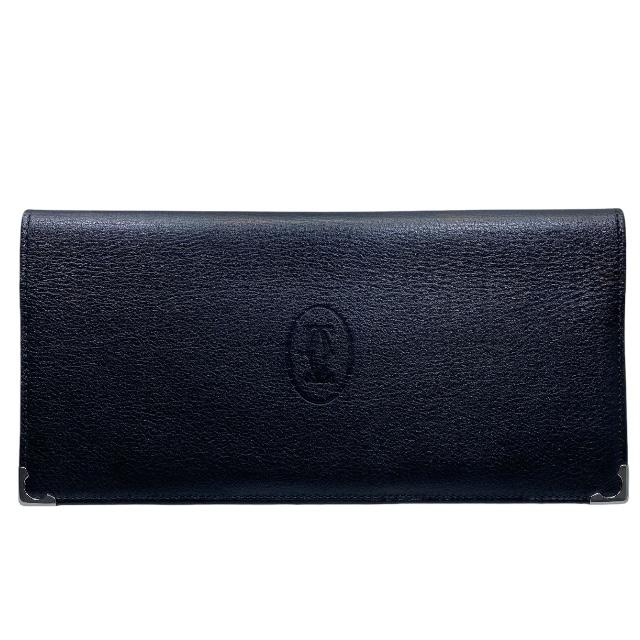 美品　カルティエ　マストライン　長財布　二つ折り　ブラック Cartier カルティエ マストライン 財布 長財布 ロングウォレット