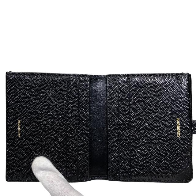 バーバリー 二つ折財布 黒 BURBERRY コンパクトウォレット BURBERRY バーバリー 財布 二つ折り財布 折り財布 コンパクト