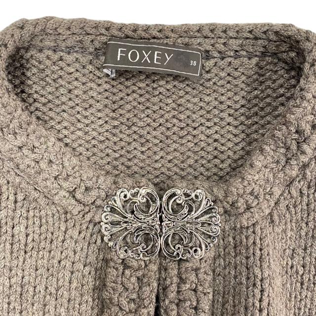 FOXEY フォクシー 27593KACFA103MK シュナウザーコート フリンジ 