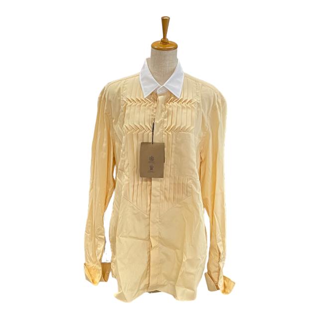 未使用】BURBERRY バーバリー 4558057 トップス 長袖 プリーツ シャツ 