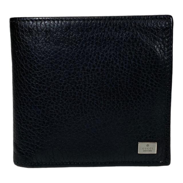 GUCCI グッチ 150412 二つ折り 財布 レザー ブラック メンズ : 0927 
