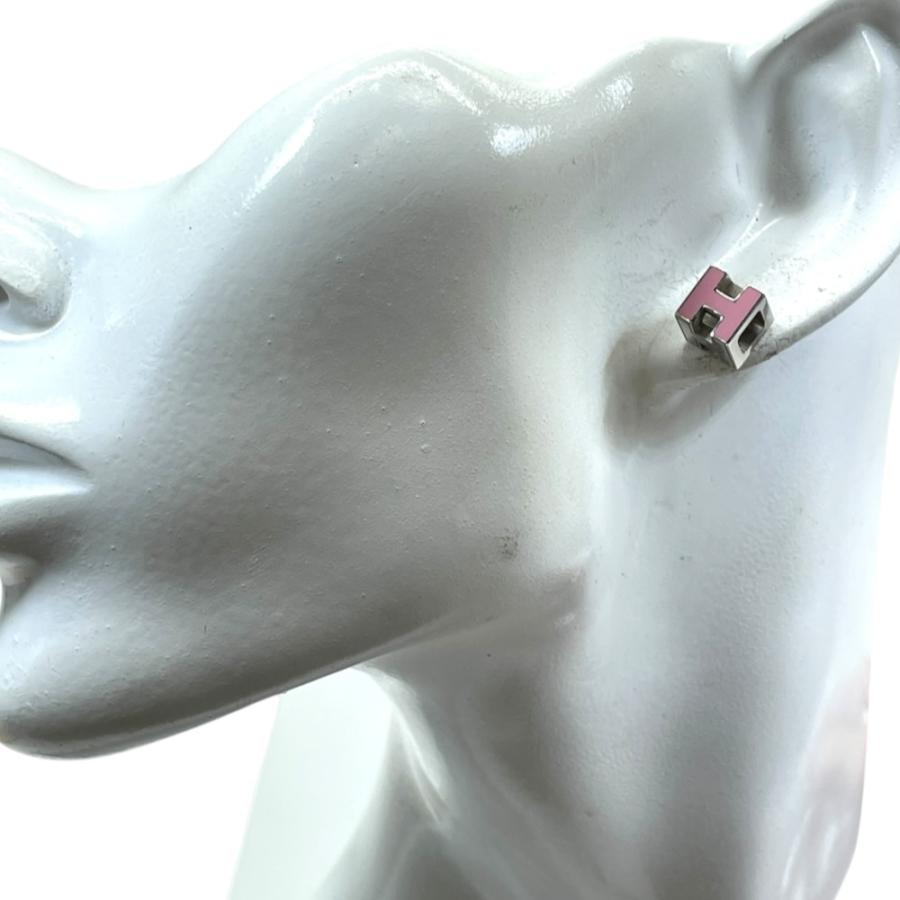 HERMES（エルメス） ピアス カージュドアッシュ Hキューブ