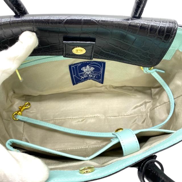 ADMJ ブラック/ミント ハンドバッグ ADMJ ブラック/ミント ハンドバッグ A.D.M.J.公式オンラインストア