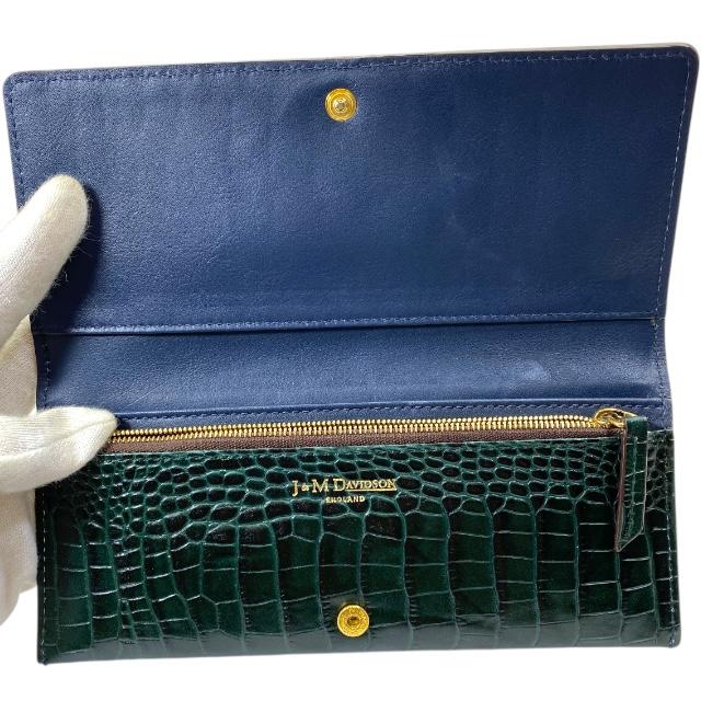 新品・未使用【J&amp;M Davidson】スタッズ長財布 ネイビー 新品未使用 J&M DAVIDSON 長財布 スタッズ ネイビーブルー 箱付